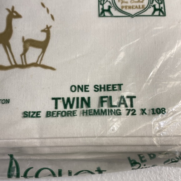 Vintage Pequot Cotton Twin Flat Sheet - Picture 2 of 6